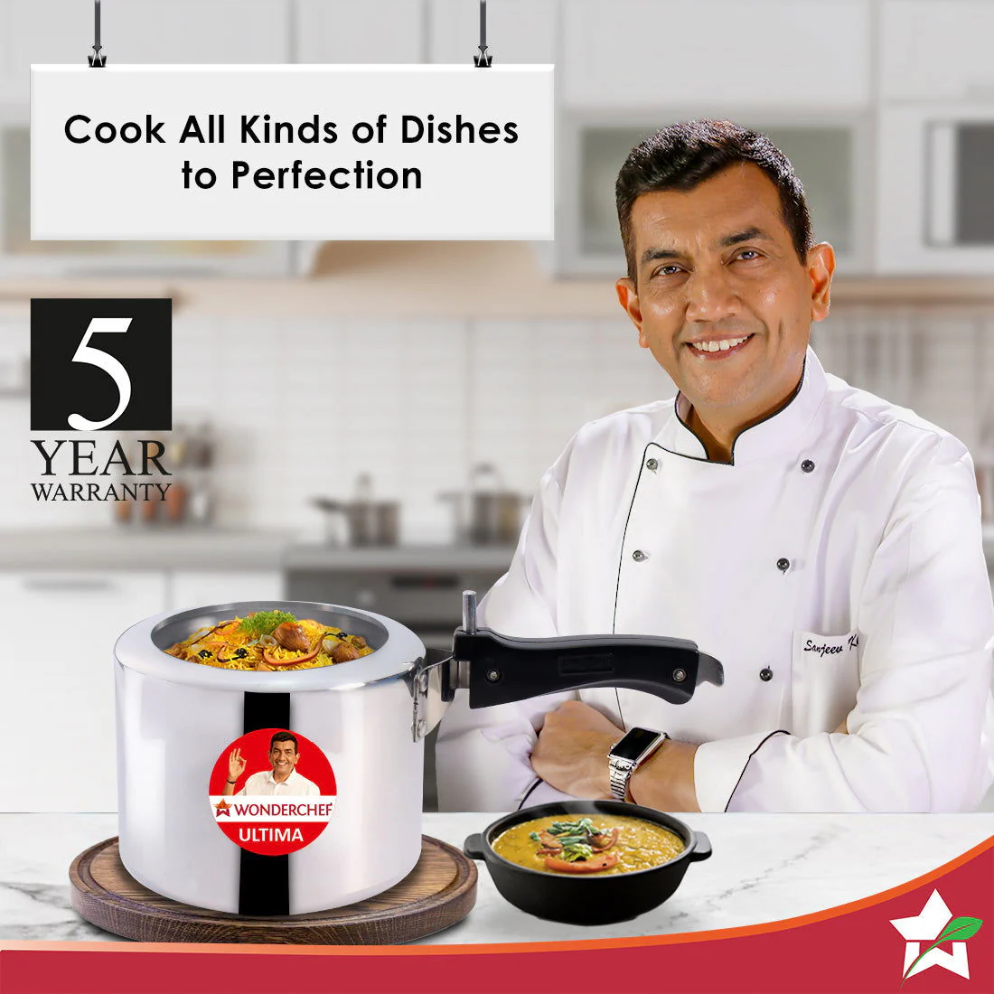 WONDERCHEF Pressure Cooker Ultima Outer Lid 3 Liters WON382-63152603 - Image 3