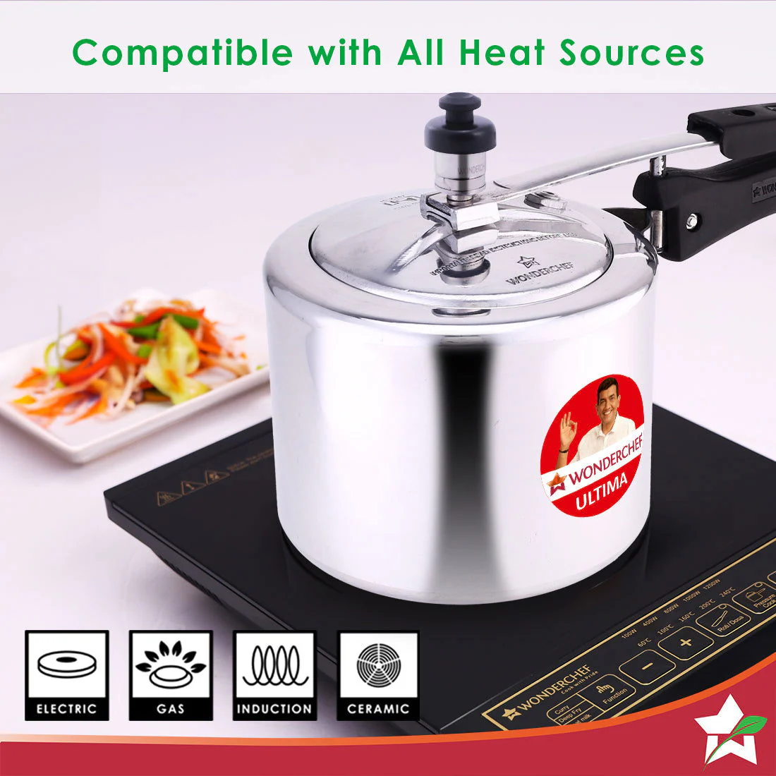 WONDERCHEF Pressure Cooker Ultima Outer Lid 3 Liters WON382-63152603 - Image 5