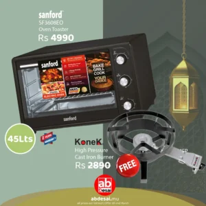 SANFORD Oven Toaster 45 Liters SF3608EO + Get A Free High Pressure Cast Iron Burner K5BH Worth Rs 2890