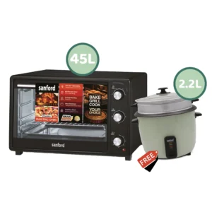 SANFORD Oven Toaster 45 Liters SF3608EO + free SF1190RC 2.2L Rice Cooker