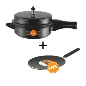 ORANGE Bundle Pressure Cooker Hard Anodised Senior 5.5L Pressure Pan (ORA118) + ORA043 Concave Pan 29cm Non Stick worth Rs 700 free