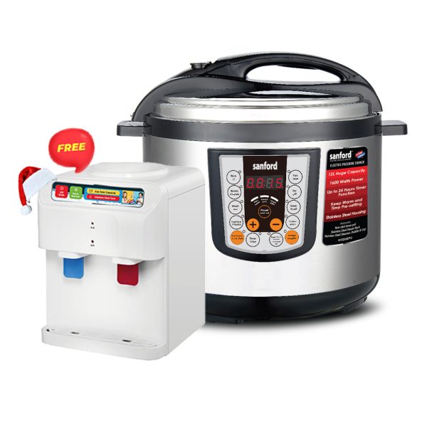 SANFORD Digital Pressure Cooker 12 Lts SF3203EPC + Free Water Dispenser SF1404WD worth Rs 3590