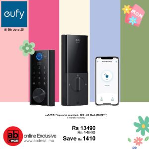 EUFY WiFi Fingerprint smart lock  B2C - US Black (T8520111)
