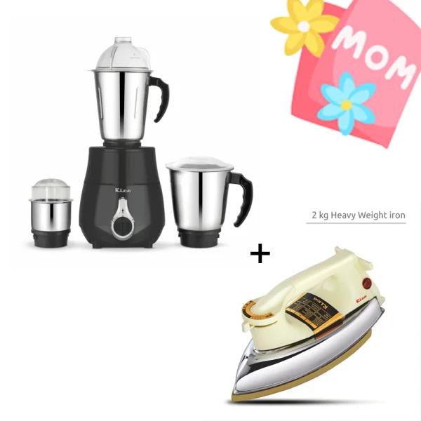 RICO Mixer Grinder MG2308 Black 750W + free AI13 Heavy Iron Worth Rs 1490
