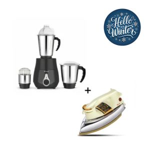 RICO Mixer Grinder MG2308 Black 750W + free AI13 Heavy Iron Worth Rs 1490