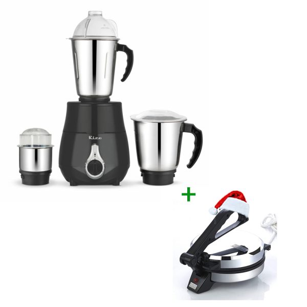 RICO Mixer Grinder MG2308 Black 750W + Free RICO Rotimaker worth Rs 1890