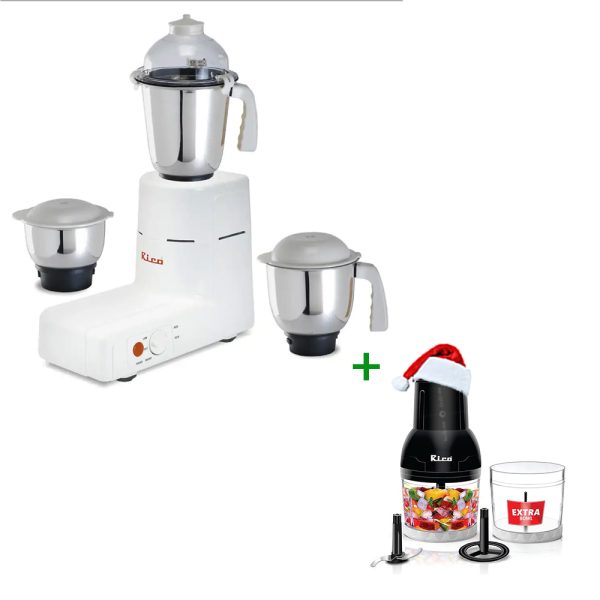 RICO Mixer Grinder MG828 + Free CH05 Chopper worth Rs 1390