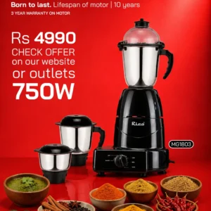 RICO Mixer Grinder 750W MG1803 Black