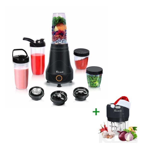 RICO Mixer Grinder Nutrition 400W MG2203 + Free CH2113 Rechargeable Chopper worth Rs 890