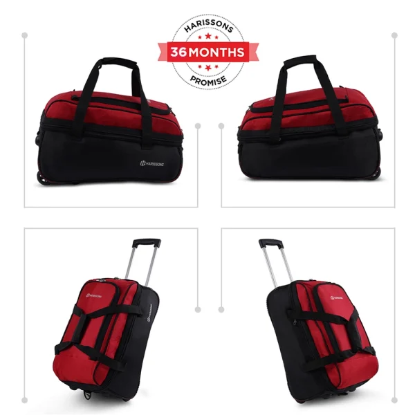 HARISSONS DLITE Trolley Duffle Red Grey - Image 3