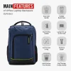 HARISSONS Python Casual Laptop Backpack Navy Blue - Image 4