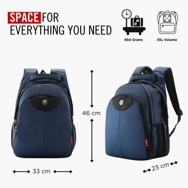 HARISSONS Azzaro Premium Laptop Backpack Blue - Image 3