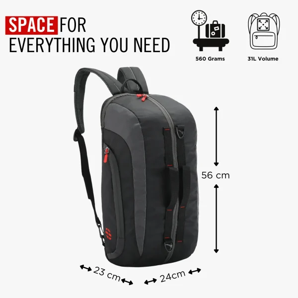 HARISSONS Jake Gym Duffle (3-in-1) Dark Grey - Image 2