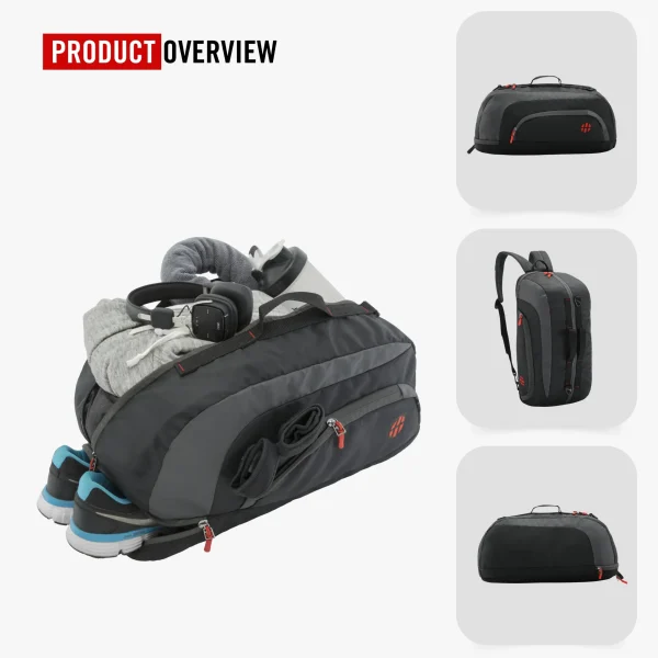 HARISSONS Jake Gym Duffle (3-in-1) Dark Grey - Image 4