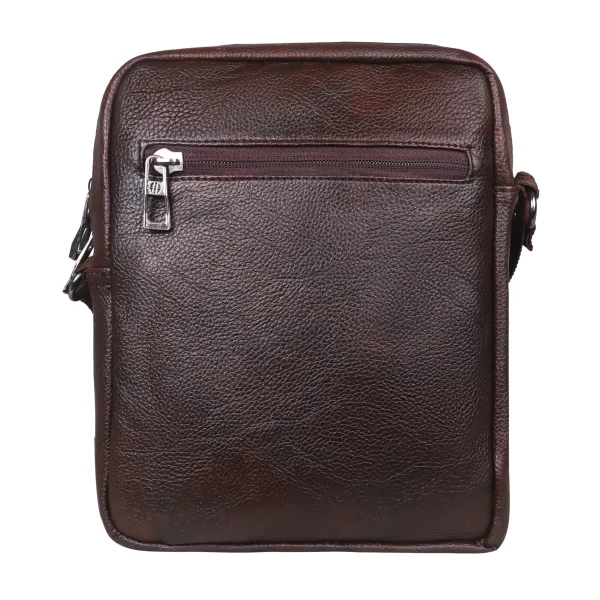 HARISSONS Suave PU Leather Small Sling Messenger Brown - Image 4
