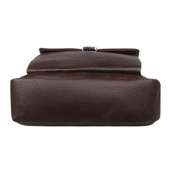 HARISSONS Suave PU Leather Small Sling Messenger Brown - Image 5