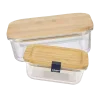 Bundle Lunch Box Glass with bamboo cover (ABD439+ABD438)