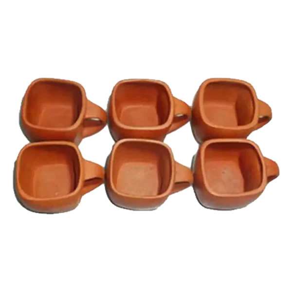 EARTHERNWARE Square Glass Set - 6 pieces (ABD359)