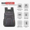 HARISSONS Hypnos Casual Laptop Backpack Grey Teal - Image 4