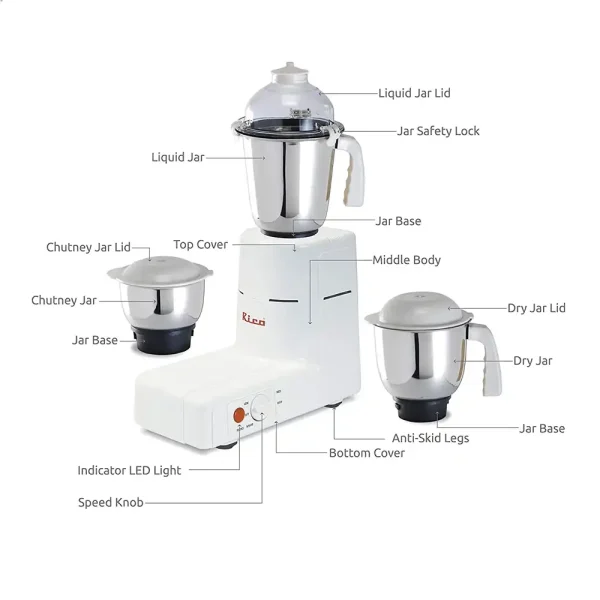 RICO Mixer Grinder MG828 - Image 2
