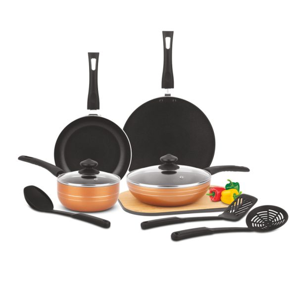 ORANGE Non-Stick 9pcs Cookware Set (ORA156)