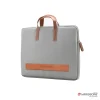HARISSONS OLIVER Vegan Leather Laptop Sleeve Grey + Free  CHARGER POUCH worth Rs 390