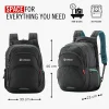 HARISSONS RAD Casual Laptop Backpack Dark Grey Teal - Image 3
