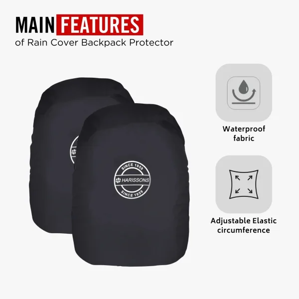 HARISSONS Rain Cover DX Backpack Protector Black - Image 5