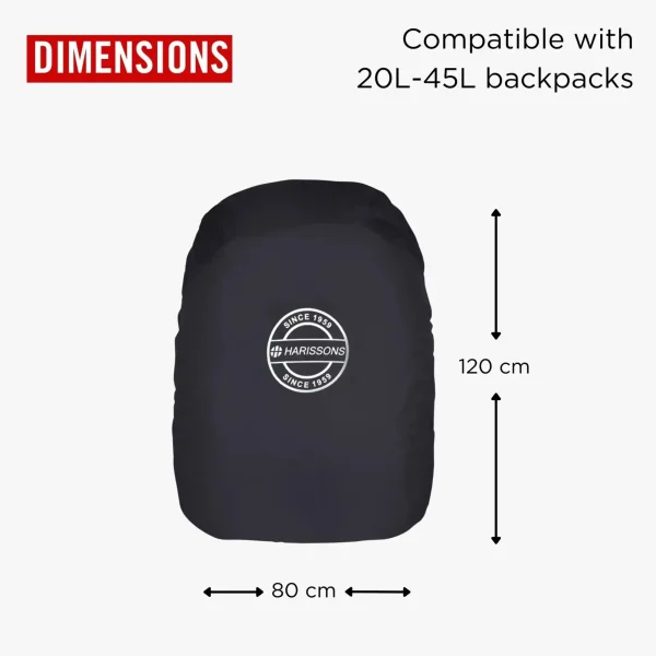 HARISSONS Rain Cover DX Backpack Protector Black - Image 4