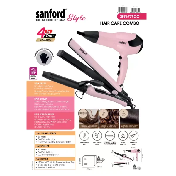 SANFORD 4in1 Hair Combo Set SF9677PCC - Image 2