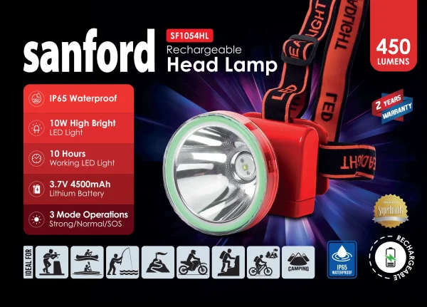 SANFORD Head Lamp SF1054HL Red (+ free RT1525) - Image 6