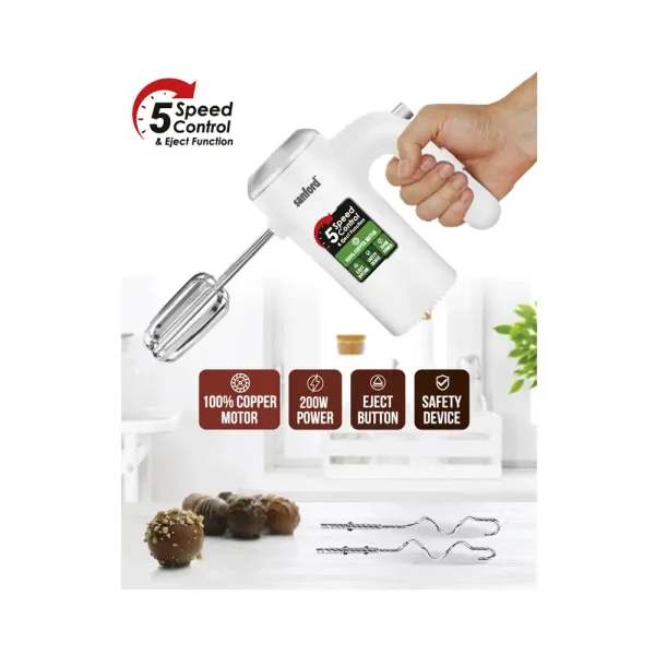 SANFORD Hand Mixer SF1336HM White - Image 4
