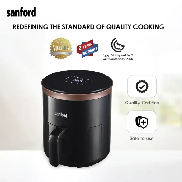 Sanford Air Fryer Digital 4Lt SF2455AF Black + Sanford SF3328EK Cordless Kettle worth Rs 1290 - Image 7