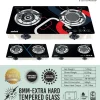 SANFORD Gas Stove 2 Burners | One Infra Red Burner + One Burner Normal Gas SF5351IGC-B Black + Free Kettle SF3343EK - Image 4