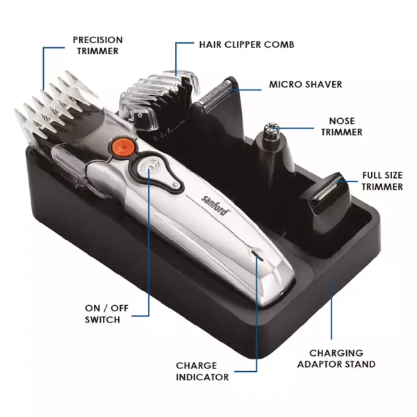 SANFORD Rechargeable Cordless Hair Trimmer 6in1 SF9725HC - Image 2
