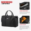HARISSONS Viktor Duffle Bag Vegan Leather Black - Image 6