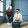 HARISSONS Viktor Duffle Bag Vegan Leather Black - Image 7