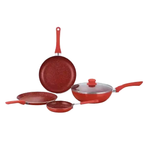 WONDERCHEF Royal Velvet Non-stick Cookware Set, Red 63152059 (WON044)