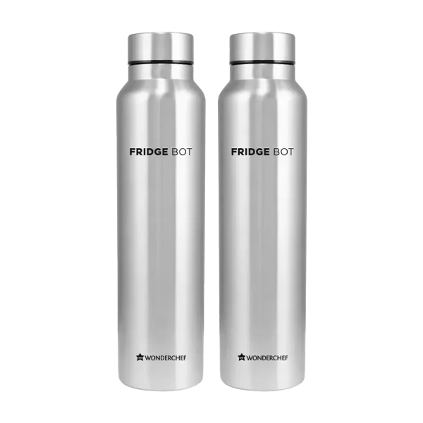 WONDERCHEF Stainless Steel Fridge-bot 1000 ml Each | Pack of 2 WON475