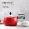 WONDERCHEF Regalia Induction Base 3L Pressure Cooker with Inner Lid Red 63153713 (WON652) - Image 8