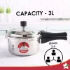 WONDERCHEF Induction Base Nigella Tri-Ply 3L Outer Lid Stainless Steel Pressure Cooker 63154772 (WON708) - Image 3