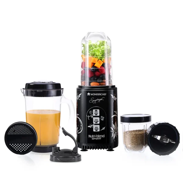 WONDERCHEF Nutri Blend Smart 3 Jar Automatic Mixer Grinder Black 500W WON714