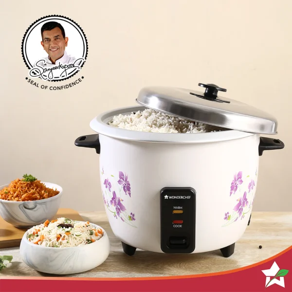 WONDERCHEF Nutri Cook Rice Cooker with Single Bowl, 1.8 Litres, 2 Years Warranty (WON740) - Image 4