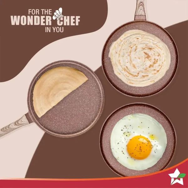 WONDERCHEF Non-Stick Duralife Pan with rim 28cm Copper 63154792 (WON689) - Image 2