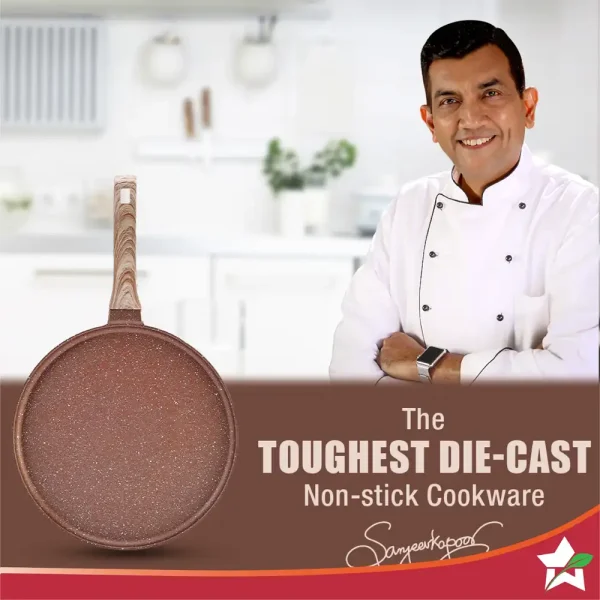 WONDERCHEF Non-Stick Duralife Pan with rim 28cm Copper 63154792 (WON689) - Image 4