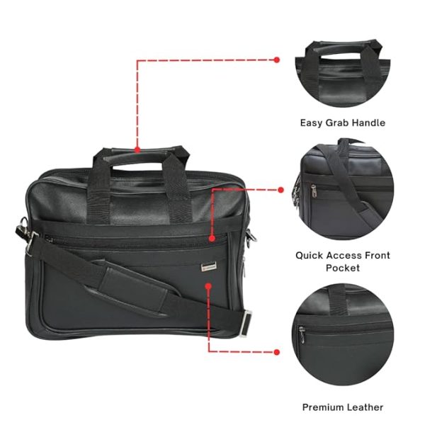 HARISSONS COMRADE Laptop Business Briefcase Black - Image 10