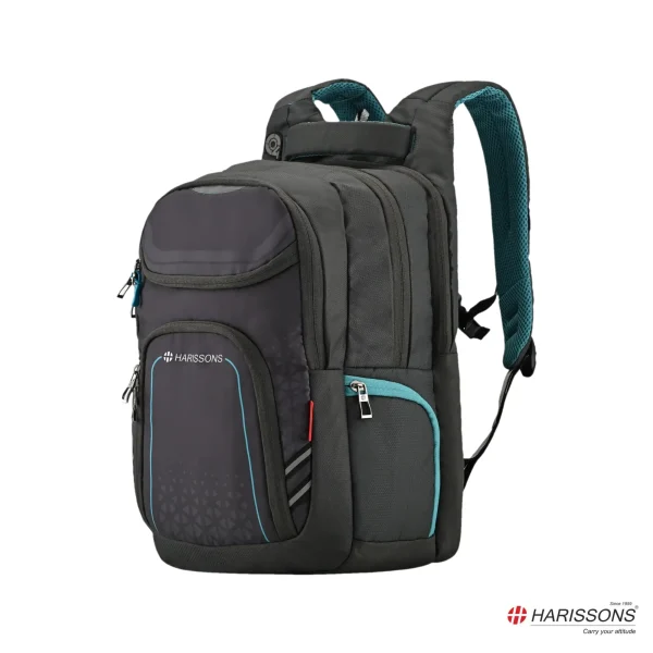HARISSONS Hypnos Casual Laptop Backpack Grey Teal