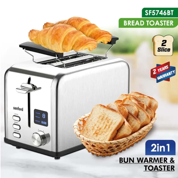 SANFORD Premium Toaster 2 Slices SF5746BT + Free SF3343EK Kettle worth Rs 990 - Image 6