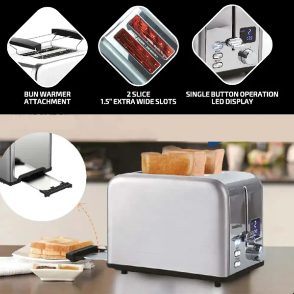 SANFORD Premium Toaster 2 Slices SF5746BT + Free SF3343EK Kettle worth Rs 990 - Image 7