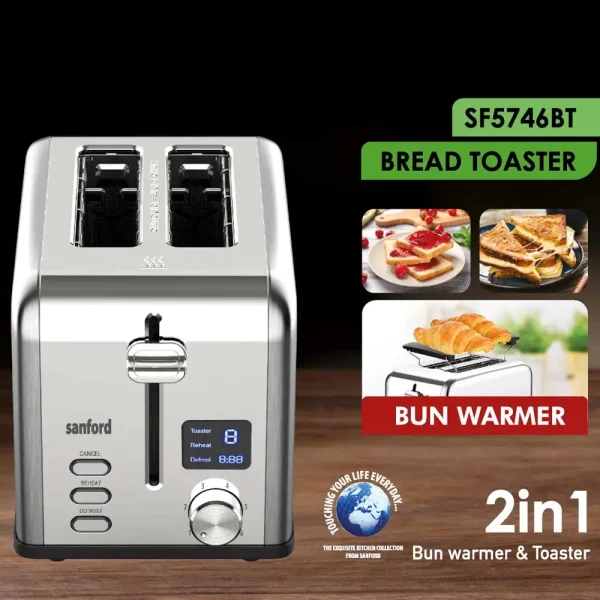 SANFORD Premium Toaster 2 Slices SF5746BT + Free SF3343EK Kettle worth Rs 990 - Image 9